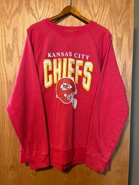 NFL Kansas City Chiefs Red & Yellow Crewneck Sweatshirt
